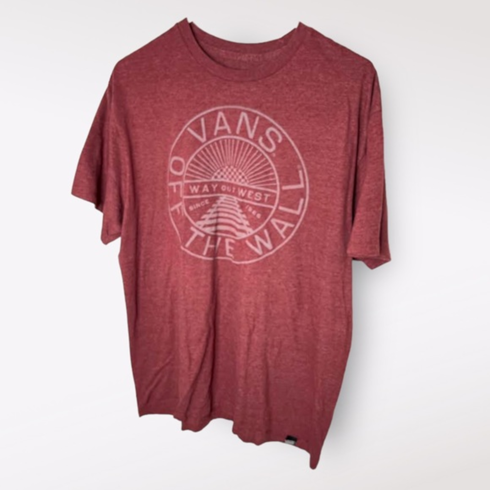 Burgundy Vans Short Sleeve‎ T-Shirt